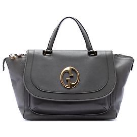 Bolsa Gucci 1973 Medium em couro de bezerro cinza Cinza