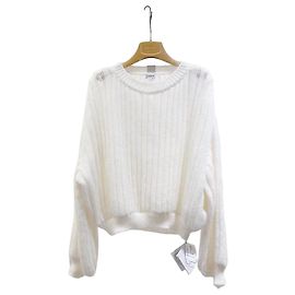 Pull Loewe en laine et mélange mohair blanc Multicolore