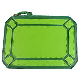 Christian Dior Pochette en cuir vert Vert