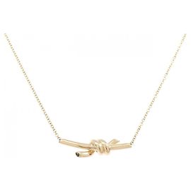 Tiffany & Co Collier Tiffany Knot Small en or rose Doré