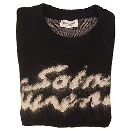 Saint Laurent Wollpullover - Schwarz/Weiß Schwarz Weiß