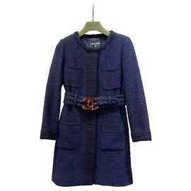 Chanel Wool Coat with Enamel Logo Button Multiple colors
