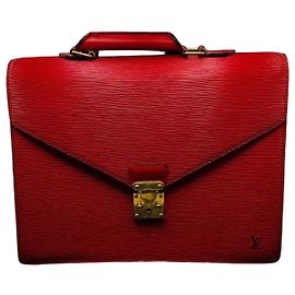 Louis Vuitton Epi Leather Red Briefcase Red