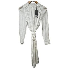 Zadig & Voltaire Vestido de algodão branco com renda Branco