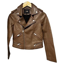 Maje braune Lederjacke Braun