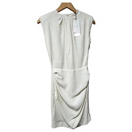 IRO weißes drapiertes Kleid Weiß