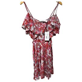 IRO Sommerkleid mit Blumenprint Pink Weiß Rot Andere