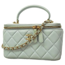Borsa a tracolla con catena Chanel Matelassé Blu chiaro