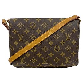 Bolso de hombro Louis Vuitton Monogram Musette Tango Castaño