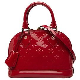 Louis Vuitton Red Monogram Vernis Alma BB Rouge