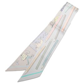 Twilly in seta Hermès Gray A Vos Crayons Marrone Grigio