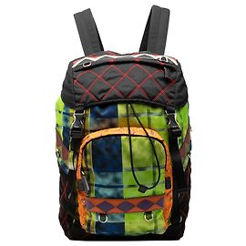 Sac à dos Prada en Tessuto vert avec patch Vert