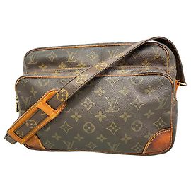 Bolso de hombro Nile Monogram Louis Vuitton Castaño