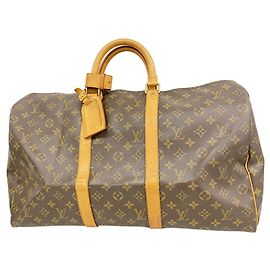 Louis Vuitton Boston Monogram Keepall 50 Marrone