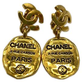Orecchini a clip Chanel Coco Mark Cambon D'oro