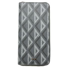 Carteira longa com fecho Christian Dior CD Diamond Marrom