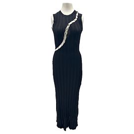 Autre Marque Schwarzes Kleid mit Muschel Blau