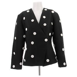 Autre Marque Blazer noir à pois blanc Noir