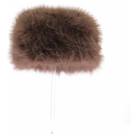 Autre Marque Chapka en fourrure marron Brown