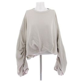 Dries Van Noten Beiger Pullover mit Plissee-Details Beige
