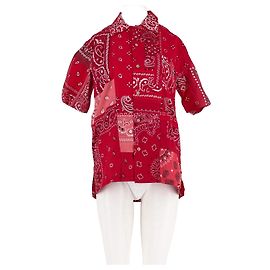 Autre Marque Camicia dritta rossa in cotone OVERLORD Rosso