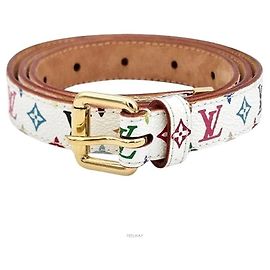 Louis Vuitton Multi Belt White Cloth White