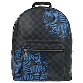 Louis Vuitton Christopher Backpack Blue Coated Canvas Blue