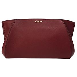 Cartier Pochette en cuir Rouge