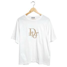 Dior Kurzarm T-Shirt Weiß Baumwolle Weiß