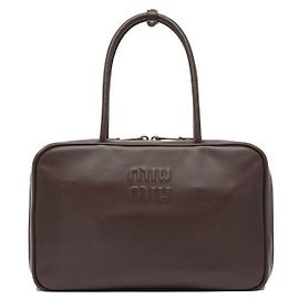 Miu Miu Leather Bow Bag Large Brown