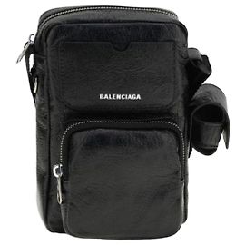 Balenciaga Supervision Vertikale Crossbody-Tasche Schwarz