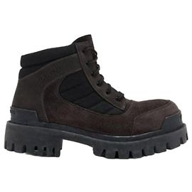 Balenciaga Botas Combat Strike Low Marrom
