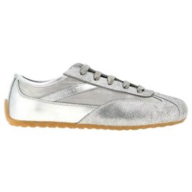 Alexander McQueen WIAKE Sneakers Silver Leather Silvery