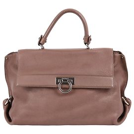 Salvatore Ferragamo Bolsa de Ombro Sofia Brown Medium Marrom