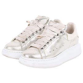 Alexander Mcqueen Baskets Oversole Metallic Blanc