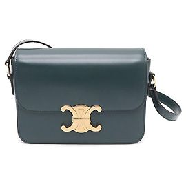 Céline Bolsa de ombro e bolsa transversal Triomphe Verde