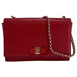 Salvatore Ferragamo Bolsa de Ombro Loose Calf Bar Gold Multicor