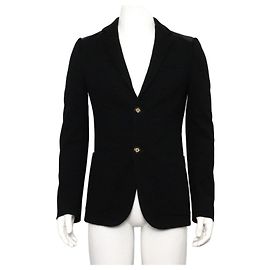 Gucci Blazer entallado de algodón negro para hombre Negro