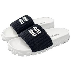 Miu Miu Zapatillas de toalla Blanco