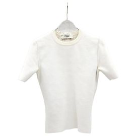 Fendi Gebürsteter Double Knit White Weiß