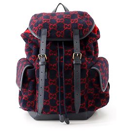 Bolso Gucci GG Wool Leather Roja Azul marino