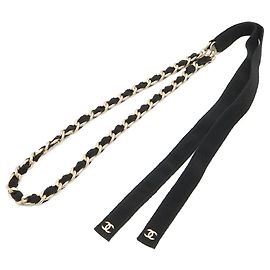 CHANEL Coco Mark Kettenbelt Schwarz