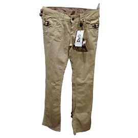 Dolce & Gabbana D&G Denim Devotees Pantaloni Cargo Uomo Beige Beige