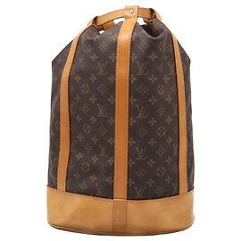 Louis Vuitton Monogram Randonee GM Shoulder Bag Brown Beige
