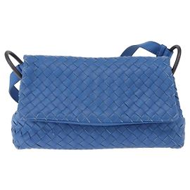 Bottega Veneta Adjustable Flap Intrecciato Nappa Medium Blau