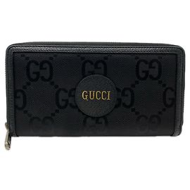 Portafoglio con zip Gucci GG Nylon Off the Grid Nero D'oro