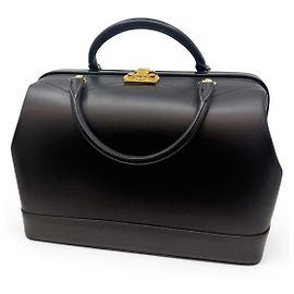 Sac à main Gucci Vintage en cuir noir Noir