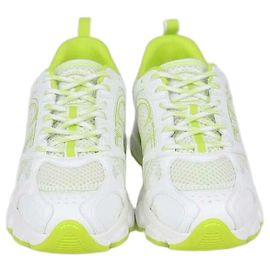 Christian Dior White, Yellow Green Technical Mesh Dior Chrono Sneakers White Other