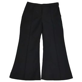 Ellery Black Viscose Blend Flared Pants Black