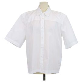 Autre Marque L'ultima camicia a maniche corte in cotone bianco Bianco